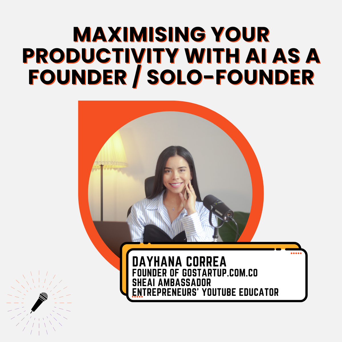 Founder Productivity Session with Dayhana Correa, poster